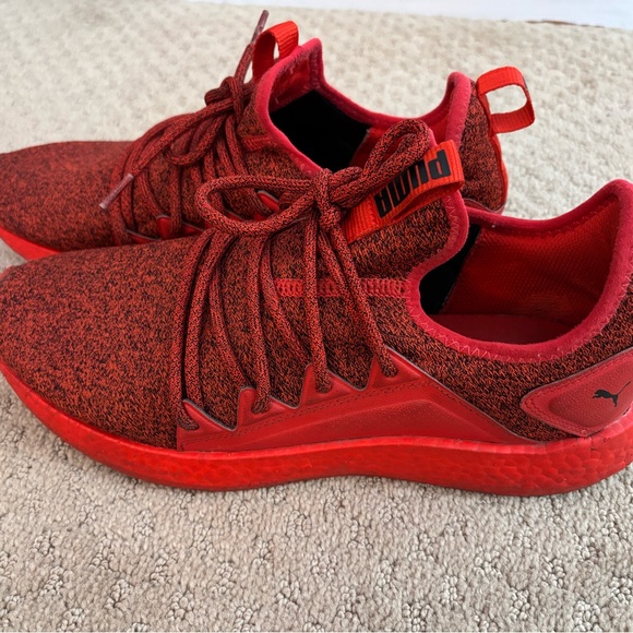 Puma Red Knit Sneakers - Picture 4 of 6